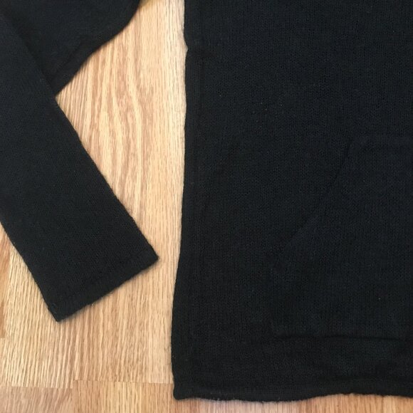 Anthropologie Kookai Black Semi Sheer Wool Turtleneck Sweater Size S - Picture 6 of 9